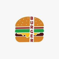 hamburguesa club punto logo diseño vector