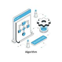 Algorithm isometric stock illustration. EPS File vector