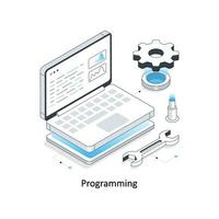 Programming isometric stock illustration. EPS File vector