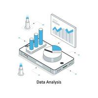 Data Analysis isometric stock illustration. EPS File vector