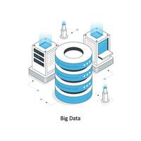 Big Data isometric stock illustration. EPS File vector