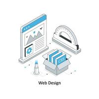 Web Design isometric stock illustration. EPS File vector