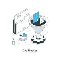 datos filtración isométrica valores ilustración. eps archivo vector