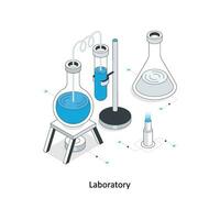 Laboratory isometric stock illustration. EPS File vector