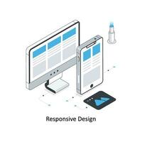 Responsive Design isometric stock illustration. EPS File vector