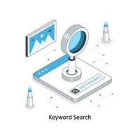 Keyword Search isometric stock illustration. EPS File vector