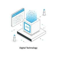 Digital Technology isometric stock illustration. EPS File vector