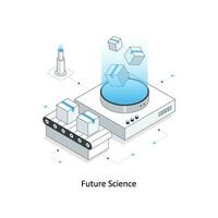 futuro Ciencias isométrica valores ilustración. eps archivo vector