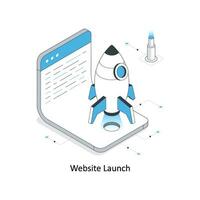 Website Launch isometric stock illustration. EPS File vector