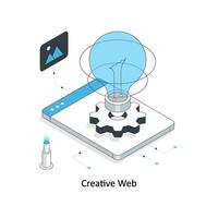 Creative Web isometric stock illustration. EPS File vector