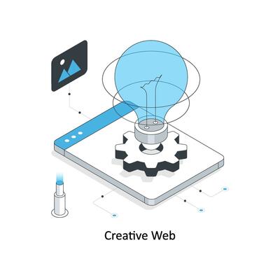 Creative Web isometric stock illustration. EPS File