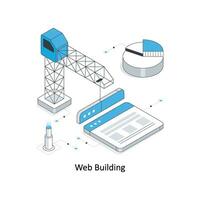 Web Building isometric stock illustration. EPS File vector