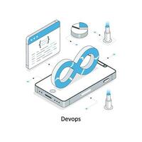 Devops isometric stock illustration. EPS File vector