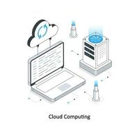 Cloud Computing isometric stock illustration. EPS File vector