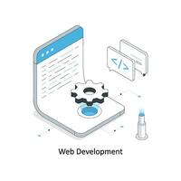 Web Development isometric stock illustration. EPS File vector