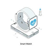Smart Watch isometric stock illustration. EPS File vector