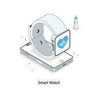 Smart Watch isometric stock illustration. EPS File vector