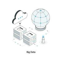 Big Data isometric stock illustration. EPS File vector