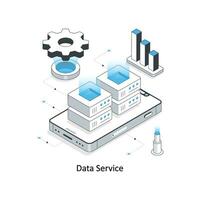 Data Service isometric stock illustration. EPS File vector