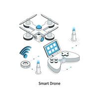 Smart Drone isometric stock illustration. EPS File vector