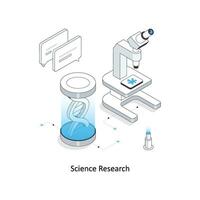 Ciencias investigación isométrica valores ilustración. eps archivo vector