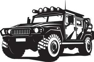 Warrior s Ride Black Army 4x4 Symbol Guardian Rover Army Transport Emblem vector