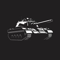 estratégico armadura Ejército tanque negro icono combate gigante guerra tanque vector logo