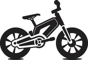 Classic Wheel Black Bike Design CycleCraft Sleek Black Bike Emblem vector