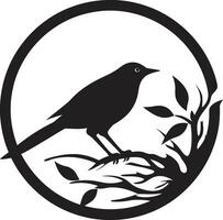 Weaver s Wings Vector Nest Symbol Nest Genius Black Bird Emblem