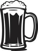 Pilsner Icon Black Beer Mug Design Brewer s Emblem Vector Beer Mug Logo