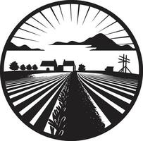 Farmstead Vista Vector Farmhouse Logo Homestead Sanctuary Black Icon for Farms