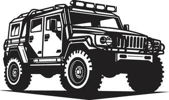 Tactical Rover Vector Black Logo Emblem Off Road Command Army Vehicle Icon