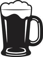 Pilsner Icon Black Beer Mug Design Brewer s Touch Vector Mug Symbol