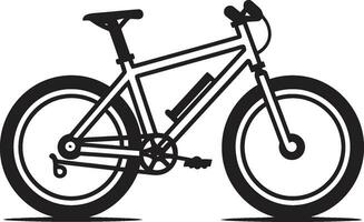 Sleek Ride Black Bicycle Symbol Cycle Path Vector Icon Design