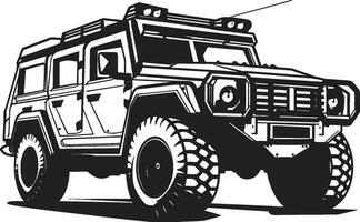 defensivo reconocimiento militar vehículo vector diseño guerrero s paseo Ejército 4x4 emblemático icono