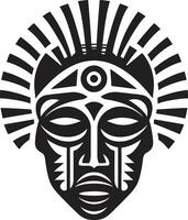 espiritual identidad africano tribal máscara vector icono patrimonio enigma vector negro icono de tribal máscara