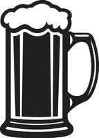 Pilsner Icon Black Beer Mug Design Brewer s Emblem Vector Beer Mug Logo