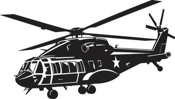 Tactical Huey Military Chopper Symbol Militant Airborne Army Copter Vector Design