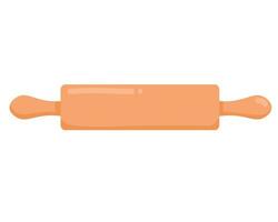 Doodle flat clipart. Simple illustration of a wooden rolling pin vector