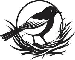 Avian Assembler Vector Nest Design NestCraft Weaver Bird Icon