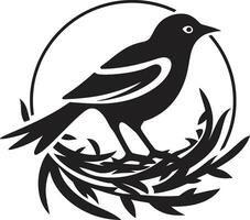 Avian Assembler Vector Nest Design NestCraft Weaver Bird Icon