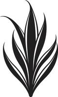 Botanical Bliss Aloe Vera Black Symbol Healing Touch Black Aloe Vector Mark