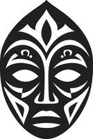 intrincado legado africano tribal emblema sagrado tradiciones vector logo de africano máscara