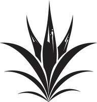 Botanic Tranquility Aloe Vector Symbol Green Radiance Black Aloe Emblem
