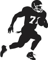 Game Day Gladiator Black Football Logo Gridiron King Vector American Football Player