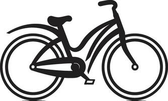 Sleek Ride Black Bicycle Symbol Cycle Path Vector Icon Design