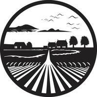 Rustic Haven Black Logo for Farmhouse Vector Nature s Homestead Agricultural Farmhouse Emblem