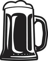 Hoppy Emblem Vector Mug Icon Design Craft Ale Symbol Black Beer Stein