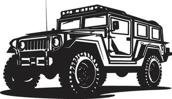 comandante s vehículo 4x4 vector símbolo pionero reconocimiento negro suv icono