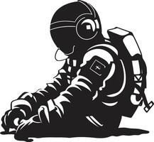 Interstellar Pathfinder Astronaut Helmet Icon Orbital Adventurer Vector Astronaut Symbol